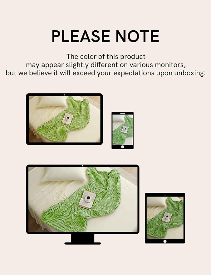 YnM Chunky Throw Blanket, Medium-Weight, Hand Knitted, Skin Friendly, Ventilated and Breathable, Machine Washable, Home Décor Piece for Couch, Sofa and Bed (Avocado Green, 60x80 Inch)