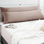 Vielit Satin Body Pillow Pillowcase 1pc,Silky Body Pillow Cover Similar to Silk Pillow Cases Soft Body Pillow Case 20x54 & Envelope Closure,Gift for Women Men Light Brown & 1 Satin Scunchie