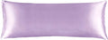 BEDELITE Satin Body Pillow Cover, Super Soft and Cooling Body Pillow Pillowcase for Hair and Skin, Breathable Silky Full Long Pillowcase Cover(20"x54", Lavender)