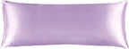 BEDELITE Satin Body Pillow Cover, Super Soft and Cooling Body Pillow Pillowcase for Hair and Skin, Breathable Silky Full Long Pillowcase Cover(20"x54", Lavender)