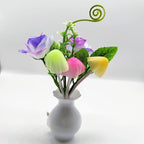 AUSAYE Color-Changing LED Night Light, 1Pack Plug in Dusk-to-Dawn,Home Décor Lamp Dream Nightlight Purple Rose Flower Mushroom Night Light for Kids Adults Bedroom,Bathroom,Stairs, Kitchen,Hallway