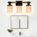 Vanity Lights for Bathroom Wall Lights for Bedroom Living Room Soft Pink Watercolor Abstract Organic Shapes Modern Bathroom Light Fixtures Wall Sconces 3 Light Home Decor