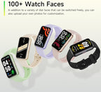 Fitness Trackers,Blood Oxygen Heart Rate Sleep Monitor,1.47‘’ OLED Display,Smart Band 24/7 Health Monitoring,Calorie Pedometer Steps Counter Activity watchs/Notifications(Black)