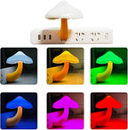 ZEZHOU Sensor LED Mushroom Night Light Plug in Wall Mushroom Light Magic 7 Color Changing, Mini Dream Bed Colourful Nightlight for Kids Adults Pet for Bedroom, Bathroom, Stairs, Cute Lamp Gift Ideas