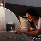 Flame Diffuser for Essential Oils, 200ml Ultrasonic Aroma Diffusers with Cool Mist, Aromatherapy Diffuser with Auto-Off Protection, Small Humidifier for Home,Office,Gift,B(7 Colors)+Oils（Each 5ml）