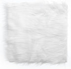15.7" Nail Background for Pictures Small Faux Fur Rug White Fluffy Rug Nail Mat Small Area Rugs Mini Smalls Size White Photo Background for Nails Art Desktop Photography Jewelry