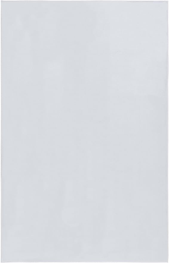 SAFAVIEH Washable Rug Faux Rabbit Fur Shag Collection - 6' x 9', Silver, Slip Resistant & Easy Cleaning, Ideal for Living Room, Bedroom, Kids Playroom, Nursery, Dining Space (FRF100G)