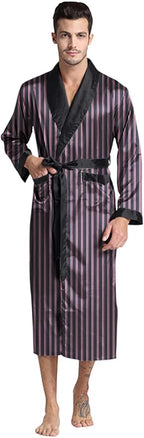 Mens Silky Satin Robe