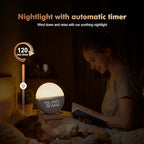 Sunrise Alarm Clock for Bedrooms – Gentle Wake Up Light with Soothing Night Light & Ambient Sounds, Alarm Clock for Heavy Sleepers, Shift Workers, Kids & Adult, Relaxing Bedside Lamp Gift