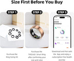Smart Ring for Women&Men-Activity/Sleep/Heart Rate/HRV/Stress/Women's Health Tracker-IP68 Waterproof/Wearable-No Subscription Fee Required-Compatible with iPhone &Android