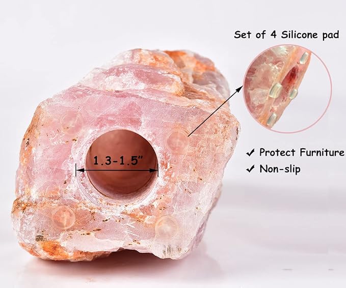 JIC Gem 4-6 lbs Rose Quartz Crystals Lamp, Natural Crystal Night Light Lamp Hand Carved Pink Table Lamp Home Decoration 5-7"