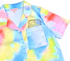 QPANCY Kids Satin Pajamas Sets Baby Boy Girl Button-Down Silk Sleepwear 2 Piece Short Sleeve Loungewear Clothes Set