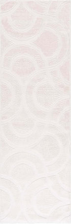 SAFAVIEH Washable Rug Faux Rabbit Fur Shag Collection - 2'6" x 8 Runner, Ivory, Slip Resistant & Easy Cleaning, Ideal for Living Room, Hallway, Foyer, Nursery, Bedroom, Boys & Girls Room (FRF872A)