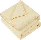 HOSUKKO Weighted Blanket - 7 lbs Ivory Heavy Blanket - Breathable Blanket(41 * 60 inches, 7 lbs)