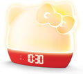 Hello Kitty Sunrise Alarm Clock with Color-Changing RGB LED Night Light – Ambient Lighting, Time/Date/Temperature Display, USB Powered w/Device Charging, Red