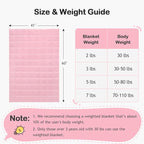 Kivik Weighted Blanket 7 lbs, 41" x 60" Pink Weighted Blankets for Small Single/Twin Size Bed, All-Season Breathable Soft Heavy Blanket for Travel, Calming & Sleep, Washable