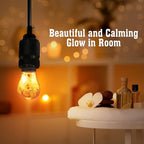 Himalayan Glow LED Light Bulb, Patent Design 60-Watt Equivalent, Warm Amber Glow, Salt Bulb Light, 4 Count