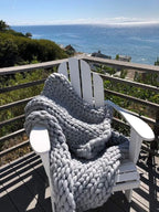 Chunky Knit Blanket Soft Handmade Knitting Throw for Bedroom Sofa Decor Super(Light Gray 47"x71")