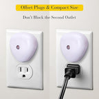 KINUR LED Night Light Lamp with Smart Sensor Dusk to Dawn Sensor, 0.5W Orange Amber Nightlight Plug into Wall, Night Lamp Led Night Light for Kids, Nursery, Bedroom, Hallway, Stairs, Kitchen,6 Pack