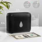 Flame Diffuser for Essential Oils, 200ml Ultrasonic Aroma Diffusers with Cool Mist, Aromatherapy Diffuser with Auto-Off Protection, Small Humidifier for Home,Office,Bedroom,Gift (Black)