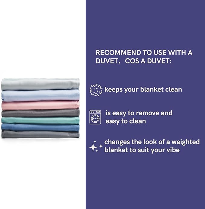YnM Exclusive 40 lbs Weighted Blanket, Extra Heavy Cotton Bed Blanket for Two Persons, Ideal for Queen or King Bed (88x104 Inches, 40 Pounds, Light Grey)