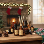 Craft & Kin Sage, Orange Blossom & Lotus Reed Diffuser | All Natural Essential Oil & 8 Rattan Scent Sticks | Reed Diffusers for Home, Bathroom | Long Lasting Home Fragrance in Amber Glass, 5.75oz