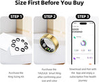 Smart Ring for Women&Men-Activity/Sleep/Heart Rate/HRV/Stress/Women's Health Tracker-IP68 Waterproof/Wearable-No Subscription Fee Required-Compatible with iPhone &Android