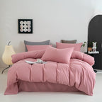 Cottonight Pink Comforter Set Full Blush Pink Bedding Set for Girls Women Mauve Quilts Blanket Solid Color Dusty Rose Comforter Set with 2 Pillowcases