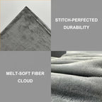 Fleece Blanket Full/Queen - 80x90 Inch Lightweight & Buttery-Soft Throw for Bed, Sofa, Camping | 300GSM Cloud-Touch Microfiber | Cozy Essentials for Travel & Movie Nights, (Grey)