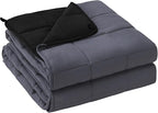 yescool Weighted Blanket for Adults (30 lbs, 88” x 104”, Grey& Black) Cooling Heavy Blanket for Sleeping Perfect for 290-310 lbs, King Size Breathable Blanket with Premium Glass Bead