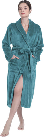 Plush Soft Robes for Women, Premium Fleece Womens Robe Cozy Warm Bathrobe