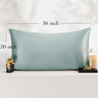 Vielit King Satin Pillowcase for Hair 2pc,Similar to Silk Pillow Cases,Easier Care Than Silk Pillowcase Gifts for Women Men,Sage Green,20x36 & Envelope Closure and 2 Satin Scrunchies