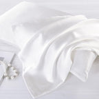 Oeko-TEX Certified White Silk Pillow Cases Made in USA, 100% Real Silk Pillowcase for Hair and Skin, 22 Momme, Standard Size,1 Pc 20"x26" (Standard, White)