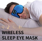 Bluetooth Sleep Mask Wireless Headphones 3D Bluetooth Eye Mask for Side Sleepers SYPVRY Blackout Eye Mask with Headphones Speaker for Airplane,Travel, Haze Blue