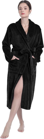 Plush Soft Robes for Women, Premium Fleece Womens Robe Cozy Warm Bathrobe