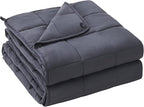 yescool Weighted Blanket for Adults (15 lbs, 60" x 80", Grey) Cooling Heavy Blanket for Sleeping Perfect for 140-160 lbs, Queen Size Breathable Blanket with Premium Glass Bead, Machine Washable