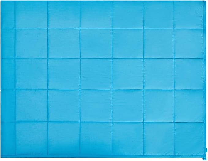 TONGDADA Kids Weighted Blanket | 40''x60'',7lbs | for Child Between 55-80 lbs | Premium Cotton Material with Glass Beads | Teal