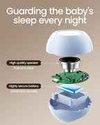 CHICWAY 2026 Mom's Choice Awards, Portable Sound Machine for Baby Adult, AI Cry Detection, 18 Soothing Sound, Bluetooth Rechargeable White Noise Machine for Home Office Travel, Nursery Light, Blue