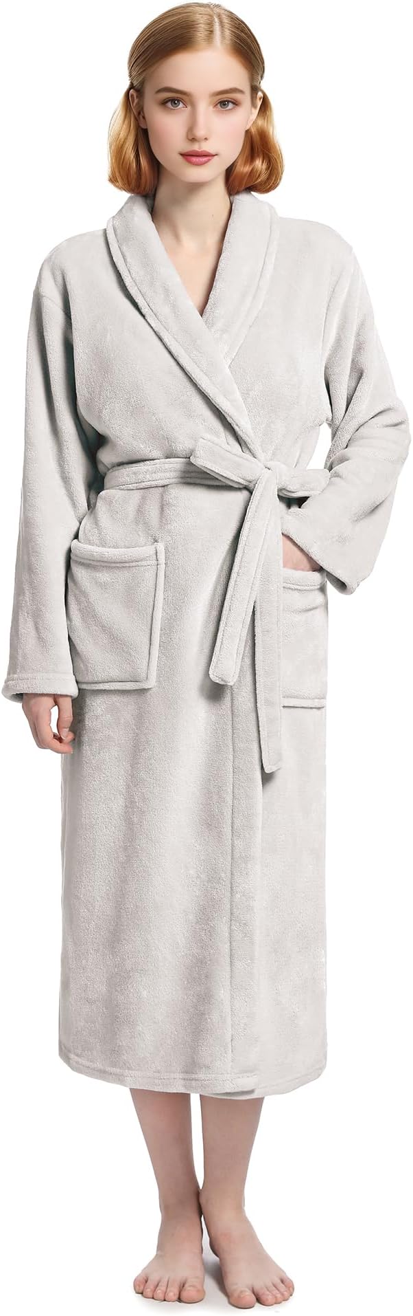 Plush Soft Robes for Women, Premium Fleece Womens Robe Cozy Warm Bathrobe