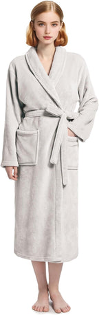 Plush Soft Robes for Women, Premium Fleece Womens Robe Cozy Warm Bathrobe