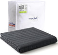 YnM Exclusive Weighted Blanket, Soothing Cotton, Smallest Compartments with Glass Beads, Bed Blanket for One Person of 140lbs, Ideal for Twin/Full/Queen Bed (48x72 Inches, 15 Pounds, Dark Grey)