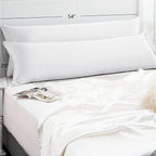 Vielit Satin Body Pillow Pillowcase 1pc,Silky Body Pillow Cover Similar to Silk Pillow Cases Soft Body Pillow Case 20x54 & Envelope Closure,Gift for Women Men White & 1 Satin Scunchie