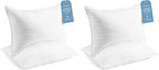 Beckham Hotel Collection King Size Memory Foam (Adjustable Fill) Bed Pillows Set of 2 - Cooling Shredded Foam Pillow for Back, Stomach or Side Sleepers (Pack of 2)