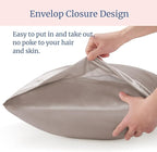 BEDELITE Satin Pillowcase for Hair and Skin, Super Soft and Cooling Similar to Silk Pillow Cases 2 Pack with Envelope Closure, Gift for Women Men(20"x40" King Size, Rose Taupe)