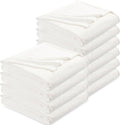 DREAMNINE Pack of 10 Fuzzy Soft Fleece Throw Blanket for Couch Sofa 50" x 60", Decorative Solid Lightweight Velvet Blankets for Chair, Cozy Accent Shaggy Plush Flannel Blanket for Bedroom, White
