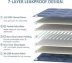 L'AGRATY Weighted Lap Pad 7lb: Small Weighted Blanket for Adults - Cooling, Portable Travel - Washable All-Season (29" x 24")