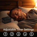 Sound Machine White Noise Machine with 30 Natural Soothing Sounds 32 Levels Volume 5 Timers Memory Function Effectively Blocks Noise Ideal Sleep Machine Brown Noise for Baby Kids Adults Home (Black)