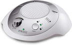 Homedics SoundSleep White Noise Sound Machine, Silver, Small Travel Size with 6 Relaxing Nature Sounds, Portable Therapy for Home, Office, Nursery, Auto-Off Timer