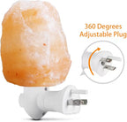 pursalt 2 Pack Himalayan Natural Salt Lamp Night Light Plug in, Certificated 360 Degree Rotatable Wall Plug with Extra 4 Replacement Bulbs for Bathroom Bedroom, Pink Crystal Rock Salt Hand Crafted