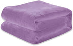 Elegant Comfort Luxury Velvety Feel Blanket, All-Season Lightweight Blanket, Ultra Plush, Soft, Cozy-Fuzzy Flannel Fleece for Couch, Sofa, Bed, Travel, Solid Design, King/California King, Lavender